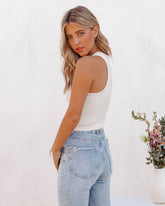 Erin Knit Racerback Tank - Oatmeal Ins Street